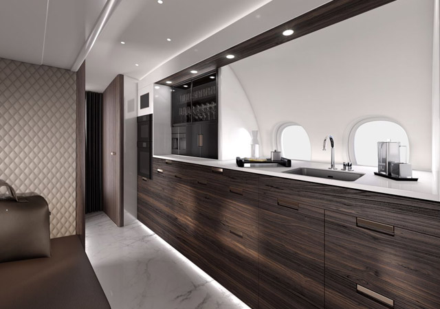 Dassault Falcon 10X Wide interior